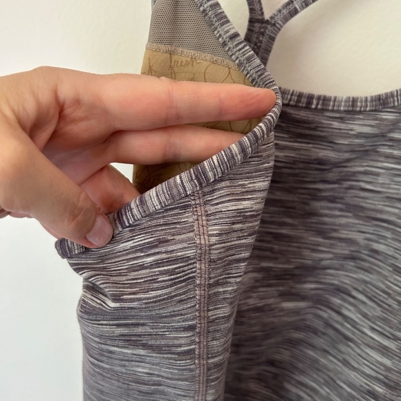 Lululemon Power Y Tank Heathered Grey Yoga - Size 6 - Picture 6 of 8